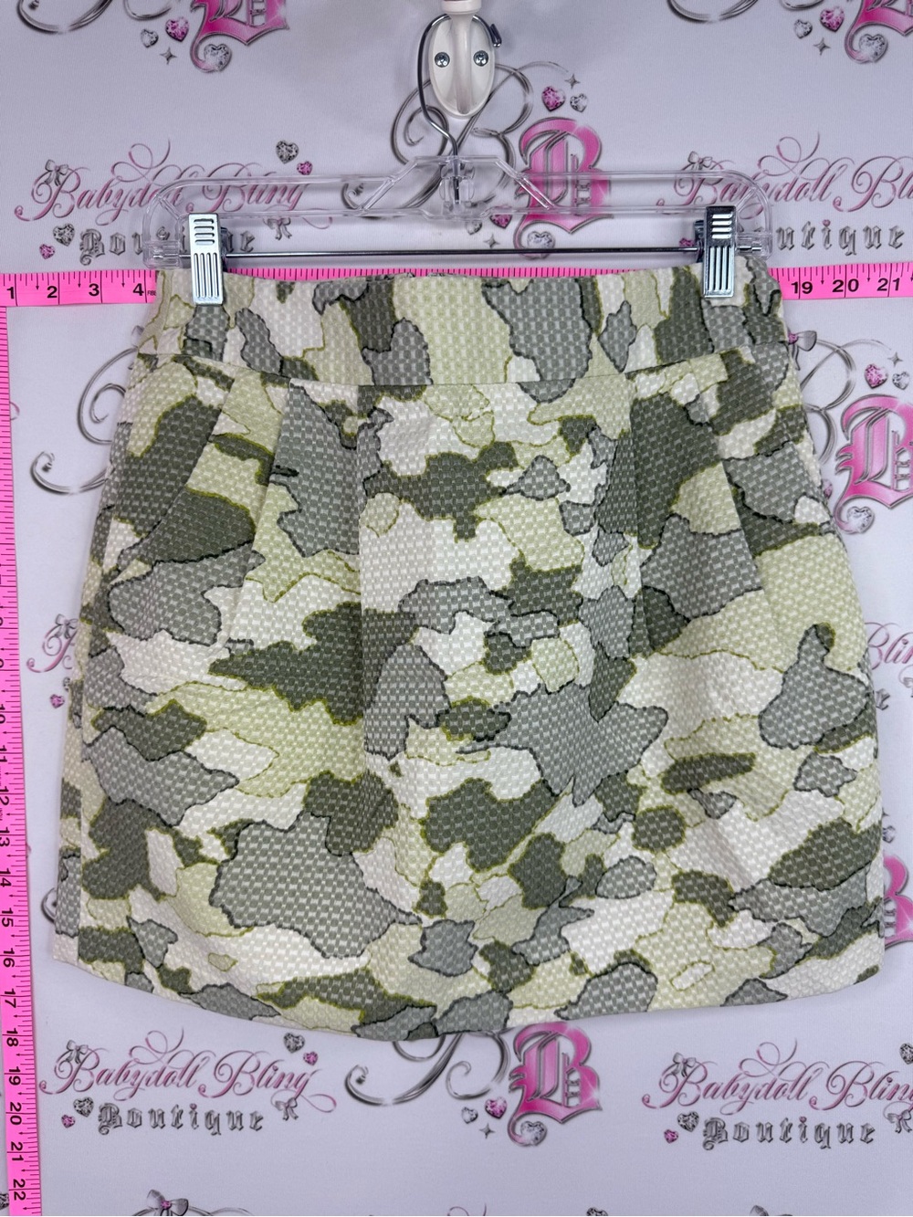 Club Monaco skirt camo Green Camo Mini Skirt